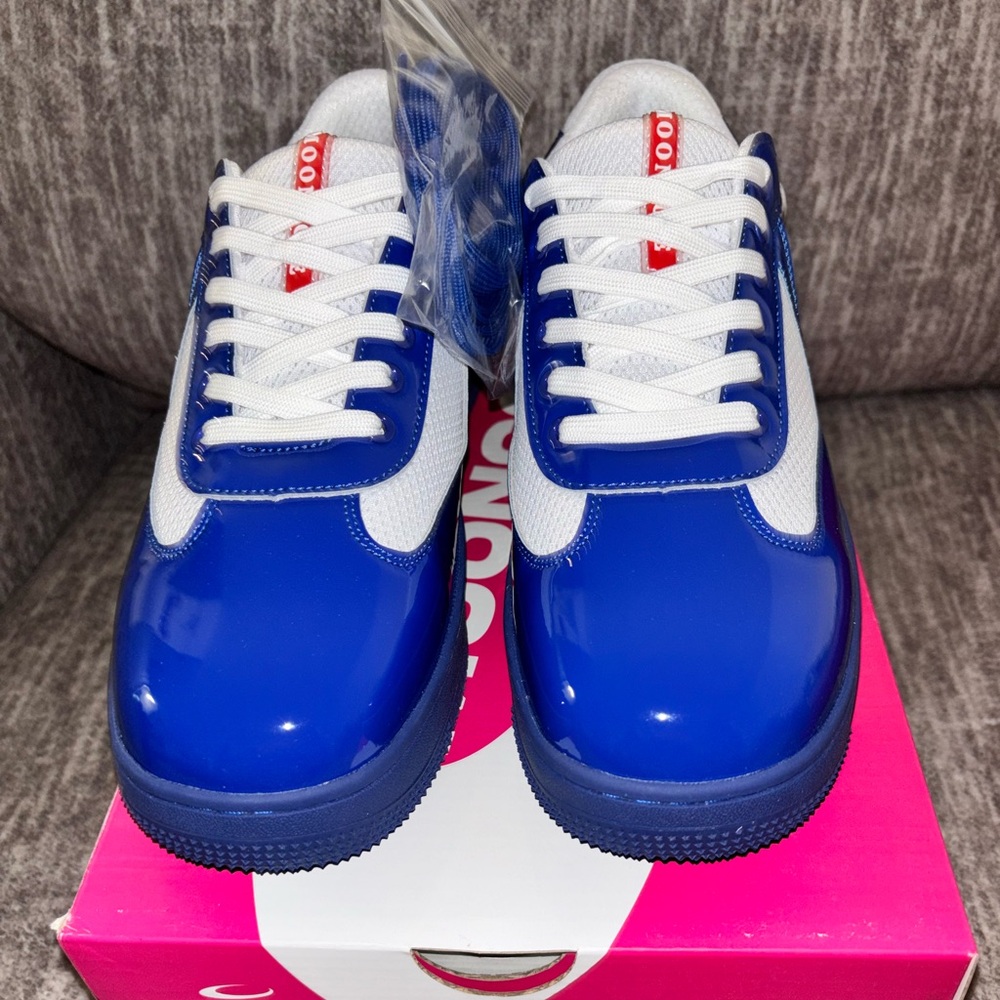 Size - 9.5 Moongone Blue and White Trainers